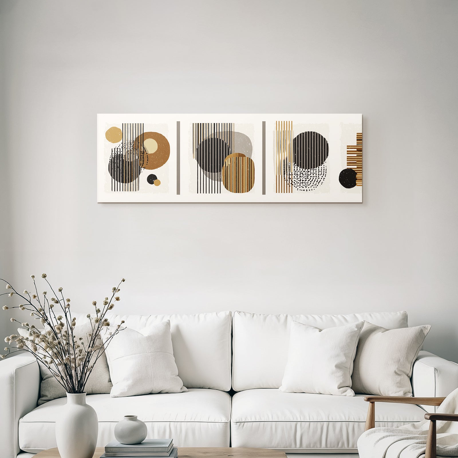 Abstraktes Design Geometrische Formen Erd Toene Balanced Contrast