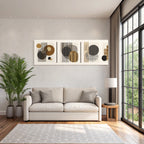 Abstraktes Design Geometrische Formen Erd Toene Balanced Contrast