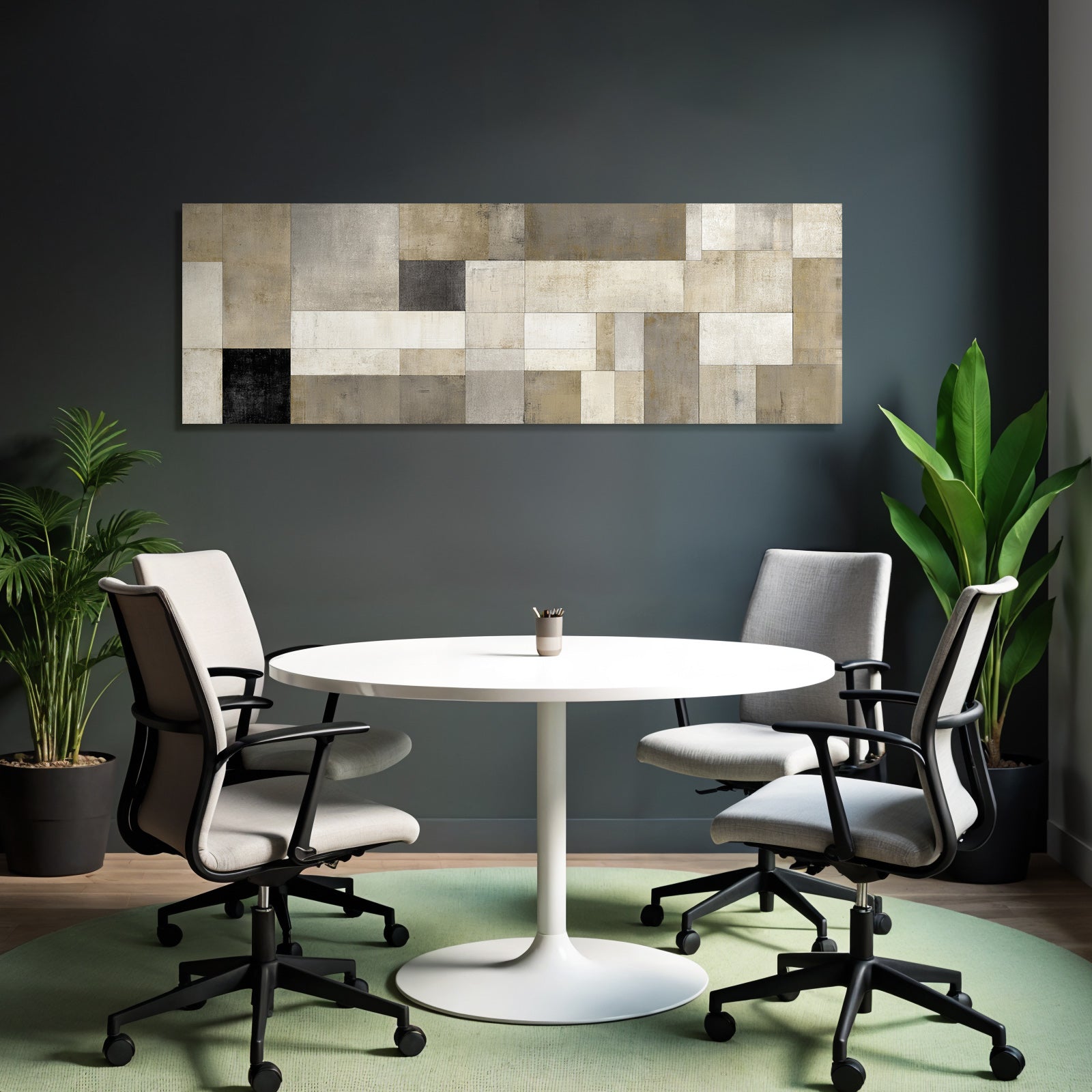Abstraktes Design Geometrische Formen Neutrale Farbpalette