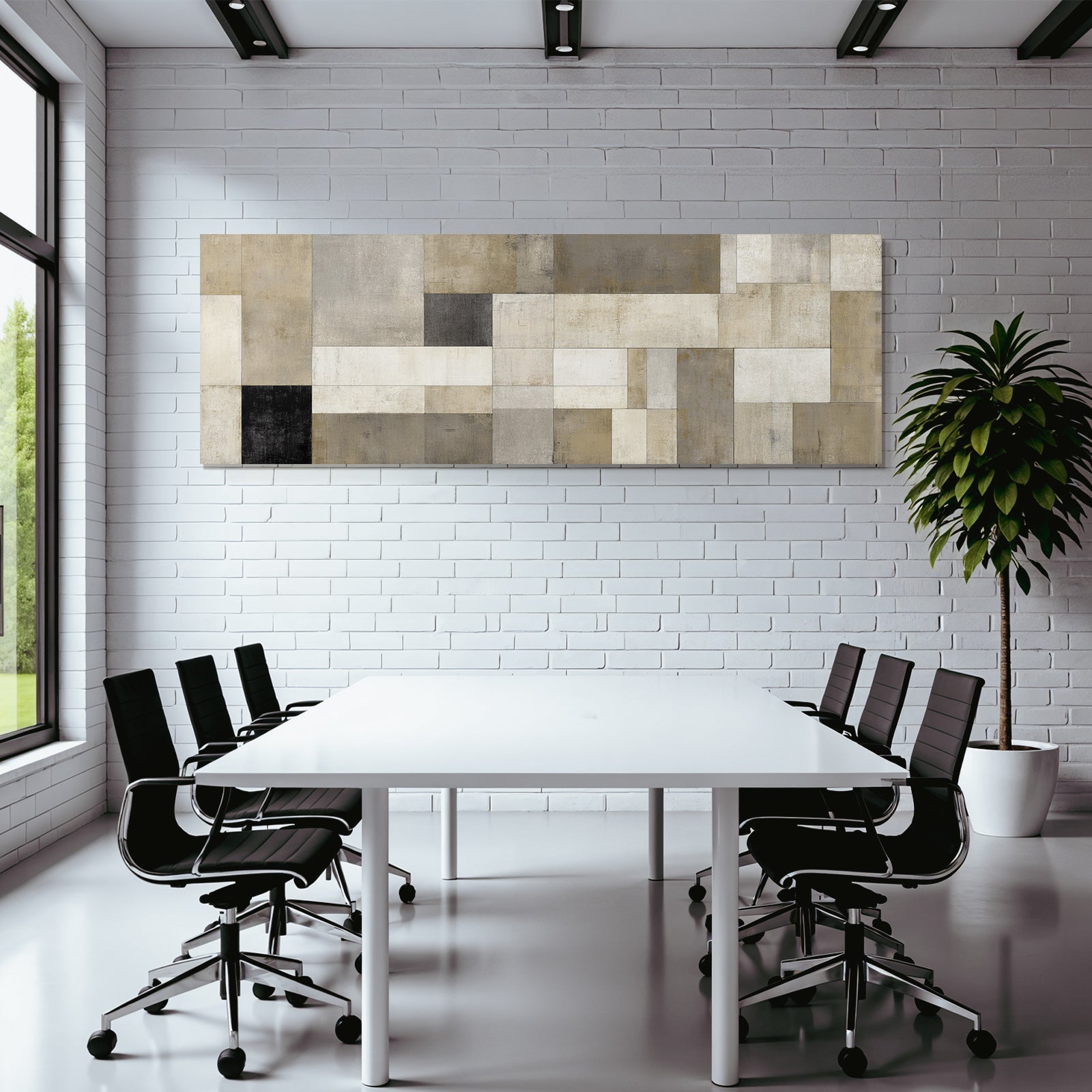 Abstraktes Design Geometrische Formen Neutrale Farbpalette