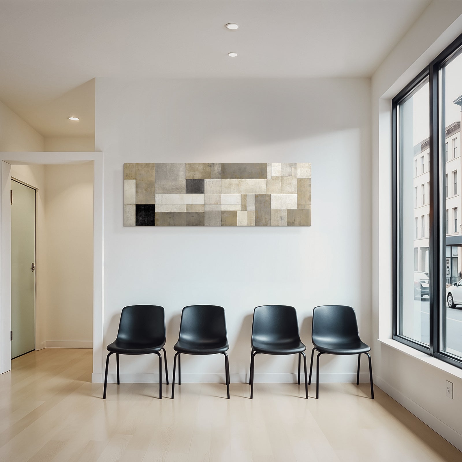 Abstraktes Design Geometrische Formen Neutrale Farbpalette