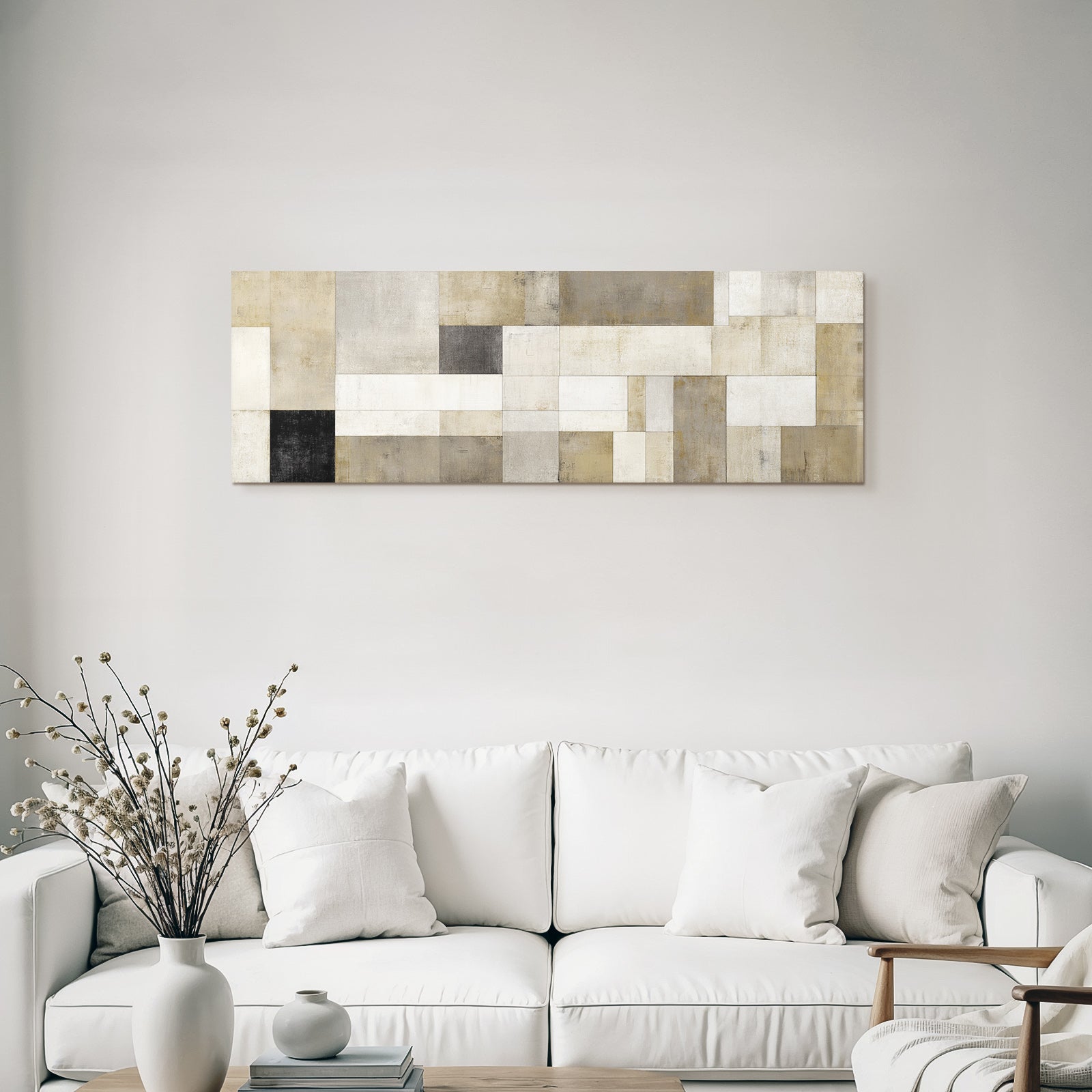 Abstraktes Design Geometrische Formen Neutrale Farbpalette