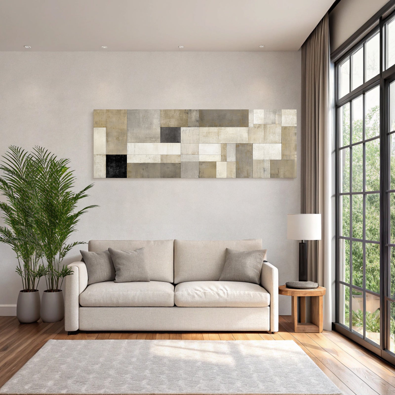 Abstraktes Design Geometrische Formen Neutrale Farbpalette