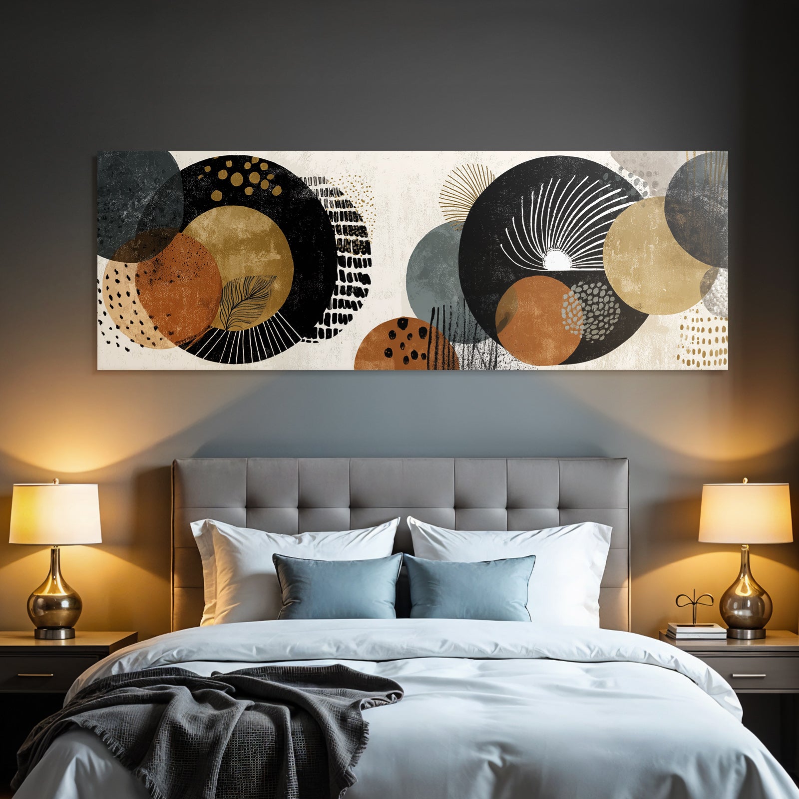 Abstraktes Design Kreise Erdtoene Geometrisch Moderne Aesthetik