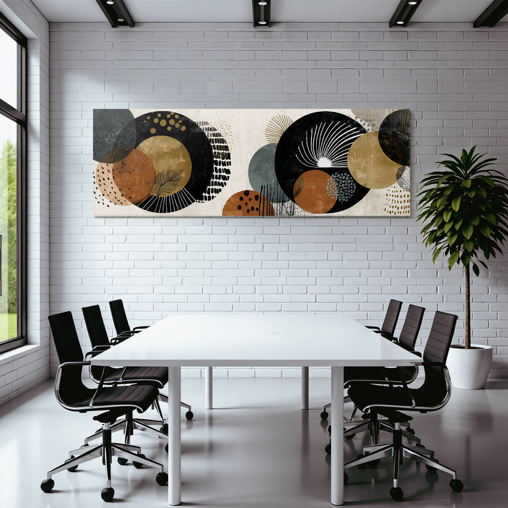 Abstract Design Circles Earth Tones Geometric Modern Aesthetics