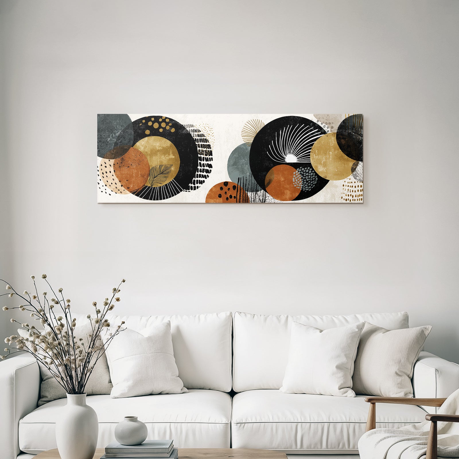 Abstraktes Design Kreise Erdtoene Geometrisch Moderne Aesthetik