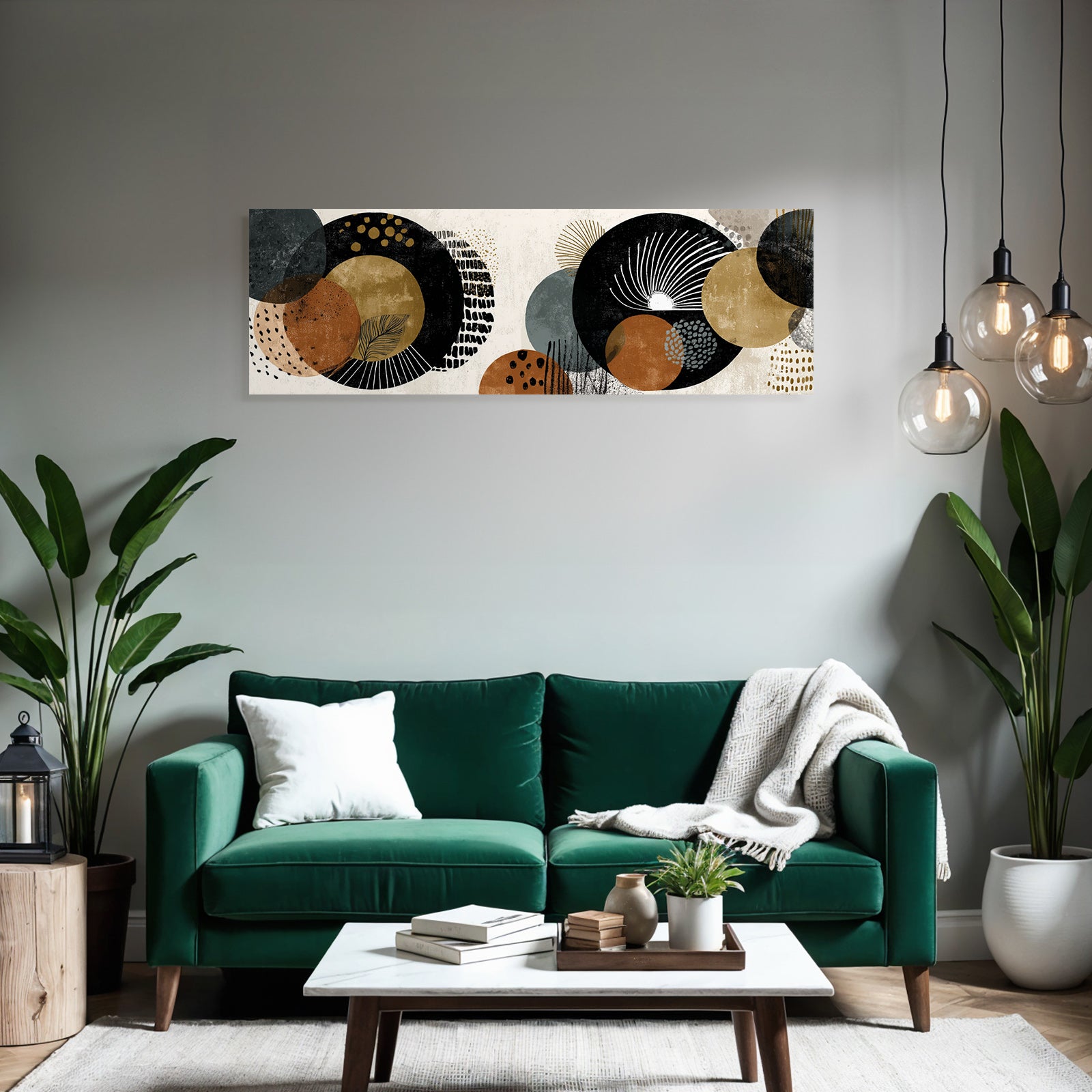 Abstraktes Design Kreise Erdtoene Geometrisch Moderne Aesthetik