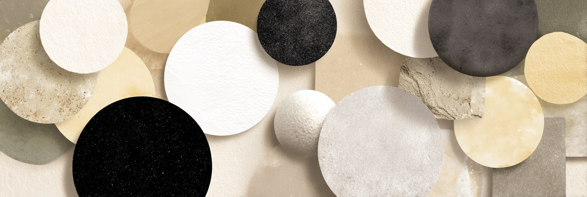 Abstraktes Design Kreisformen Farben Texturen | Modern Basic | Einrichtungsstile