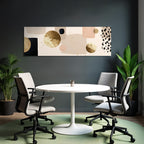 Abstraktes Design Mit Farben Und Formen Beige Schwarz Gold