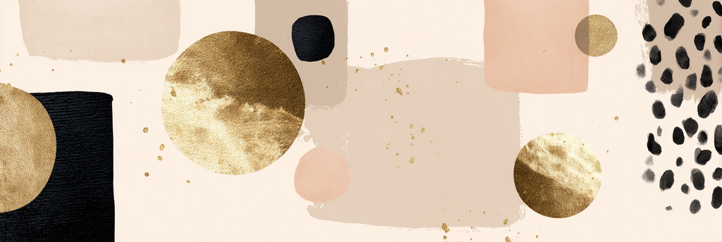 Abstraktes Design Mit Farben Und Formen Beige Schwarz Gold | Modern Basic | Einrichtungsstile