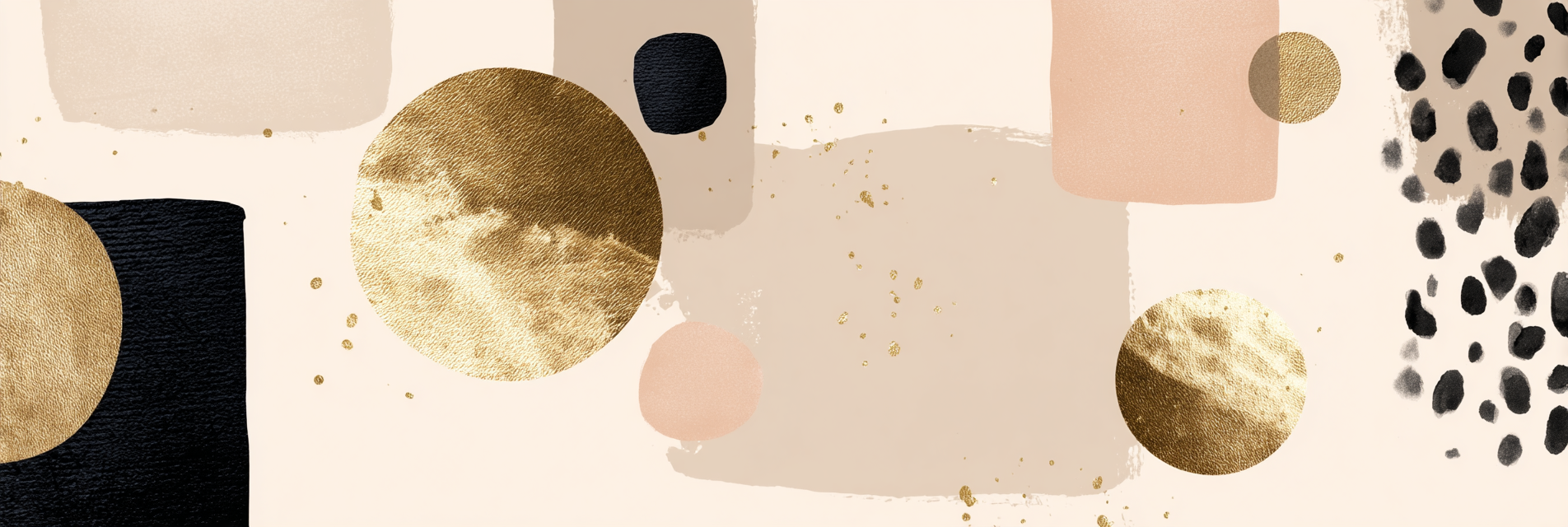 Abstraktes Design Mit Farben Und Formen Beige Schwarz Gold | Modern Basic | Einrichtungsstile
