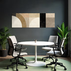 Abstraktes Geometrisches Design Mit Vielen Formen In Muted Farben