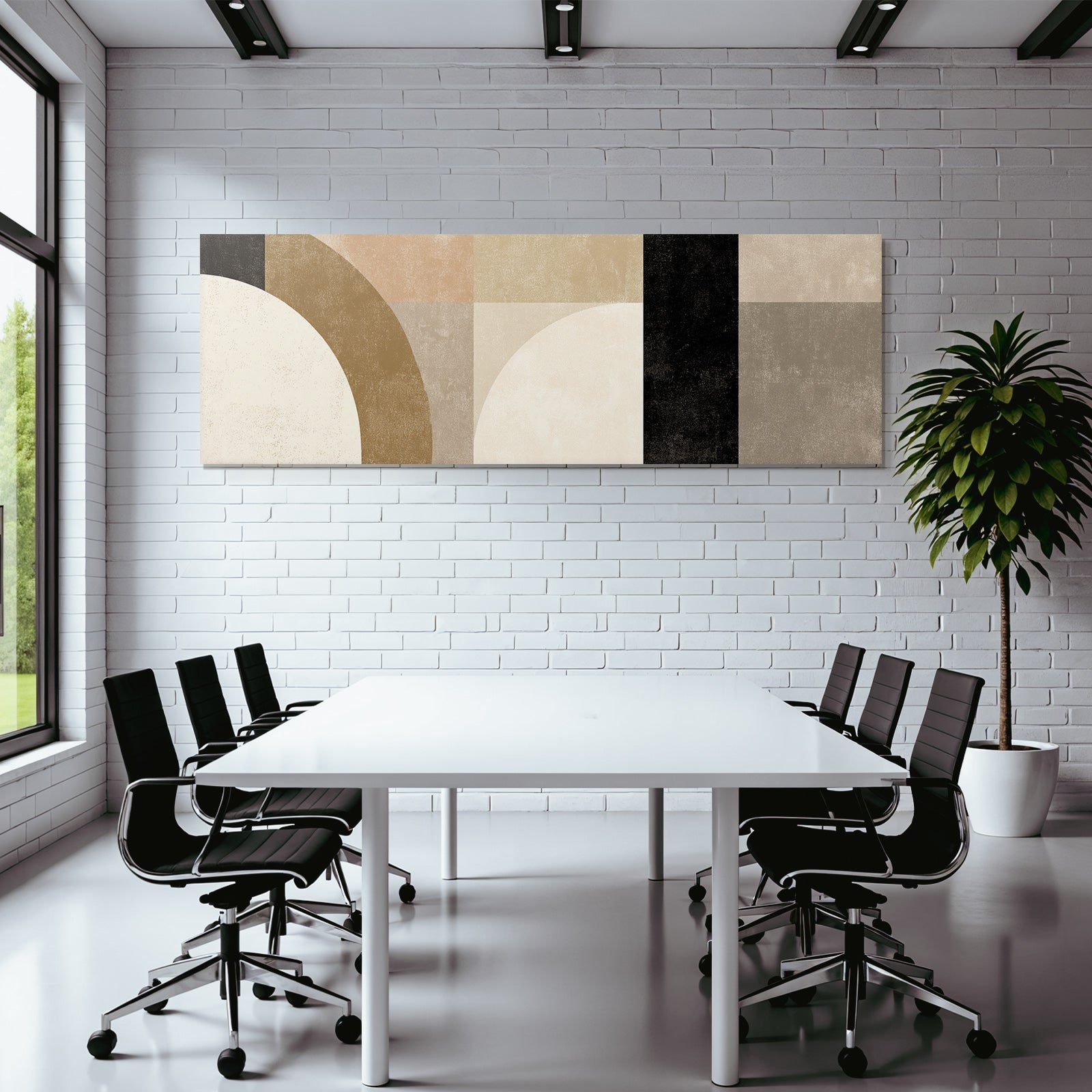 Abstraktes Geometrisches Design Mit Vielen Formen In Muted Farben