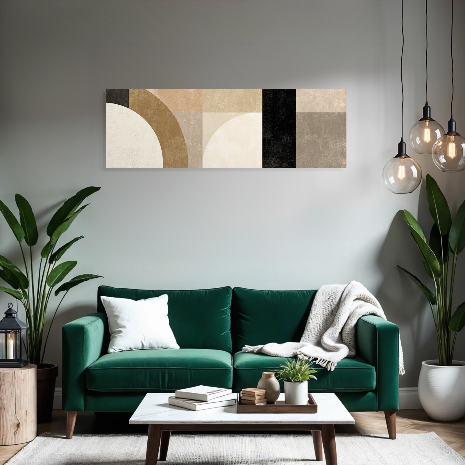 Abstraktes Geometrisches Design Mit Vielen Formen In Muted Farben