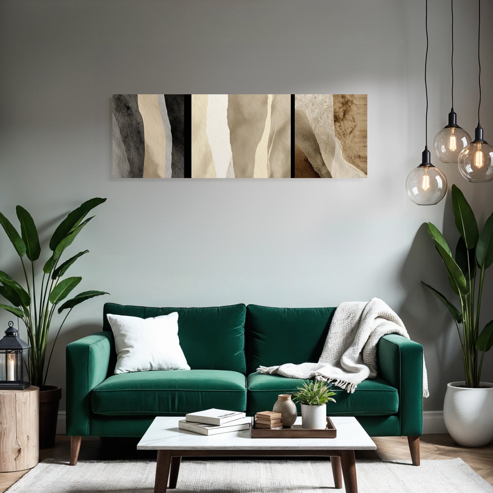 Abstraktes Kunstwerk Drei Vertikale Panele Moderne Minimalistische Kunst
