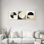 Abstraktes Kunstwerk Geometrische Formen Sw Beige