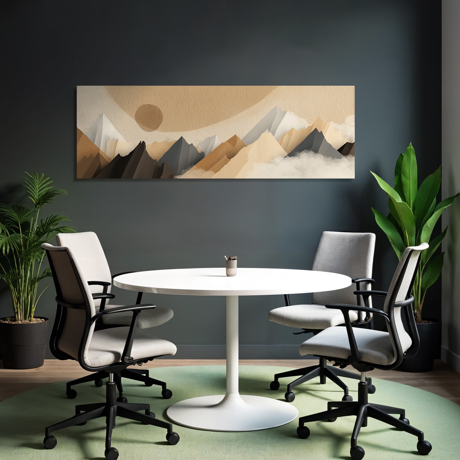 Berglandschaft Erdig Stilisiert Digitale Kunst