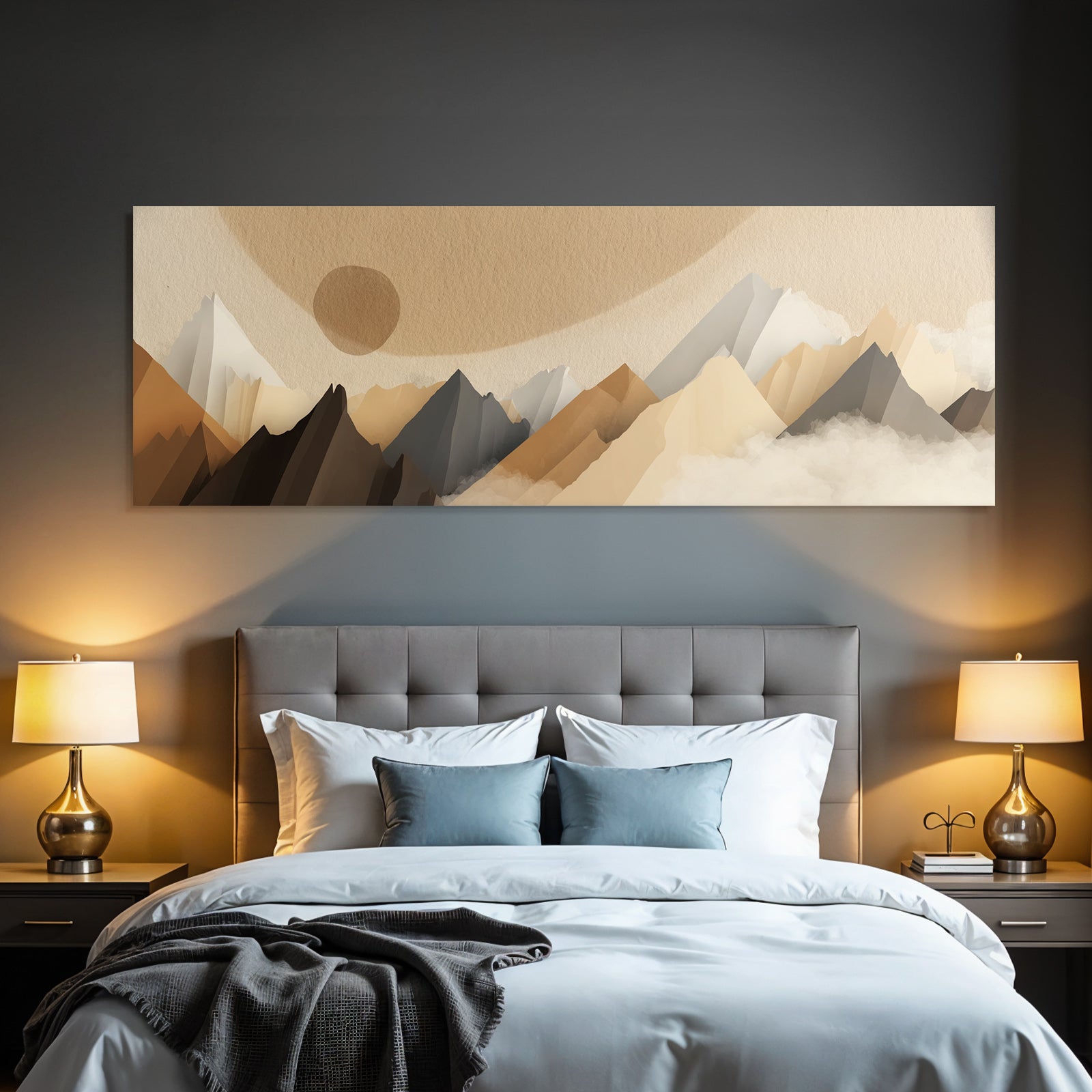 Berglandschaft Erdig Stilisiert Digitale Kunst
