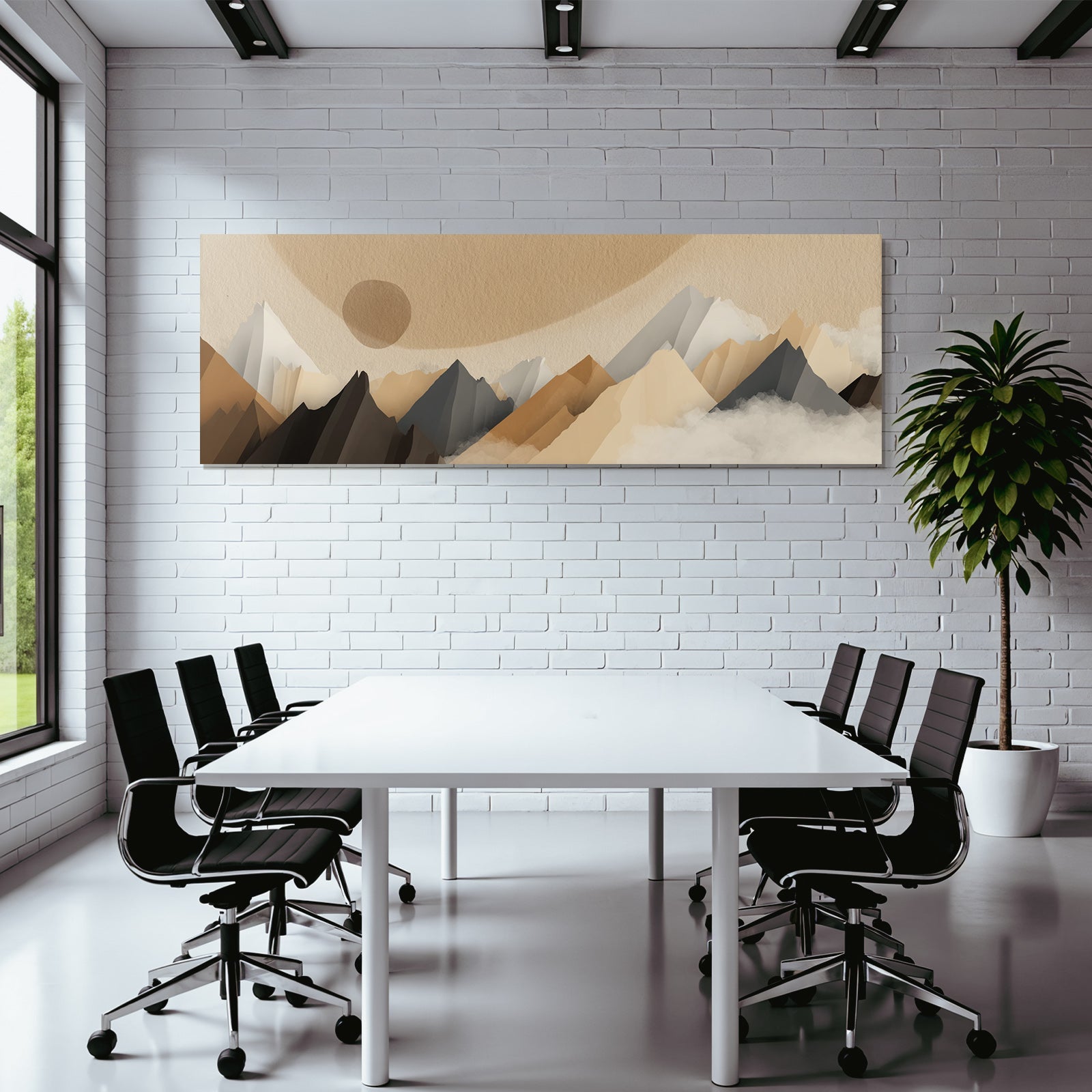 Berglandschaft Erdig Stilisiert Digitale Kunst