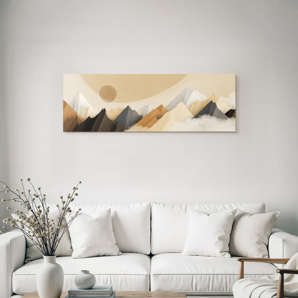 Berglandschaft Erdig Stilisiert Digitale Kunst