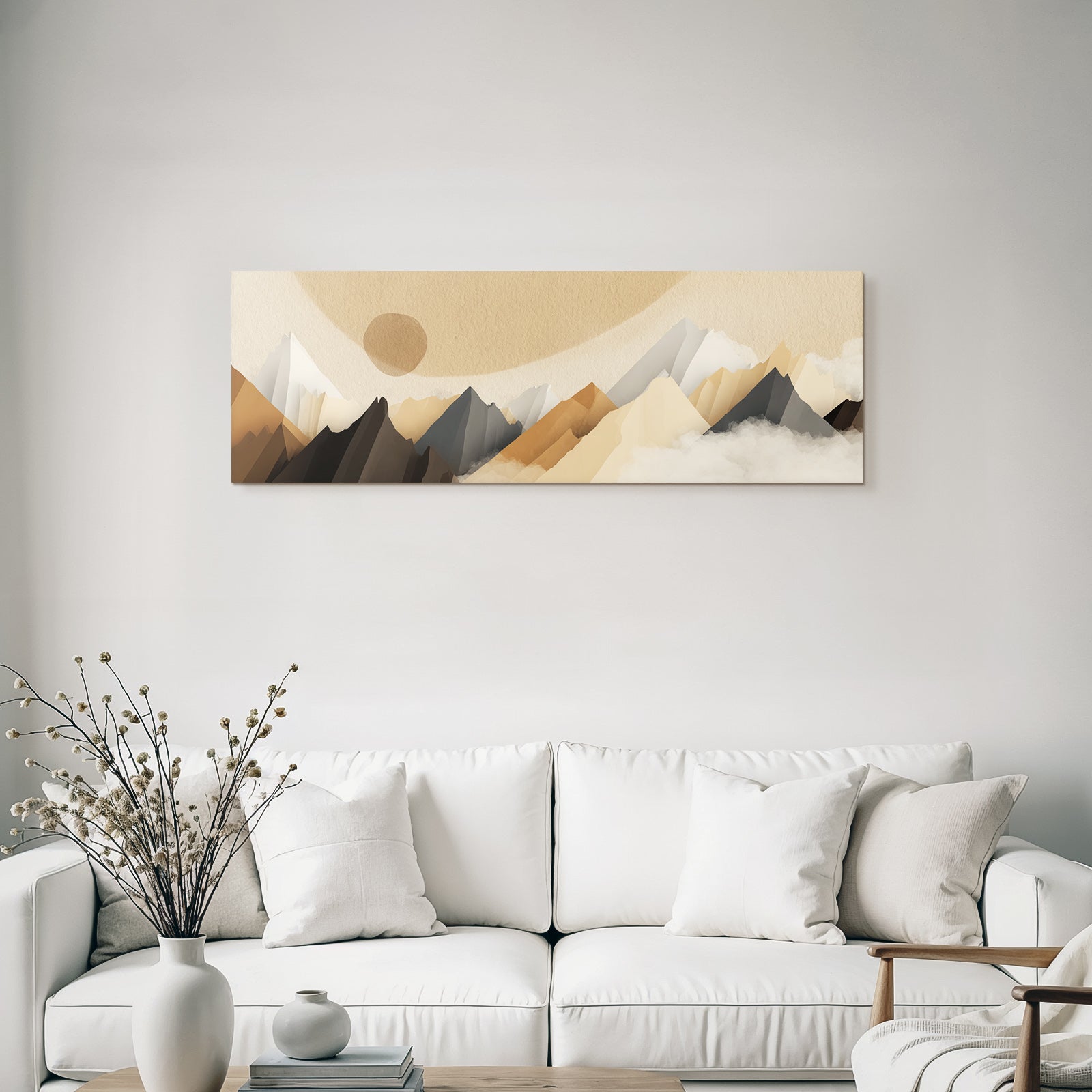 Berglandschaft Erdig Stilisiert Digitale Kunst