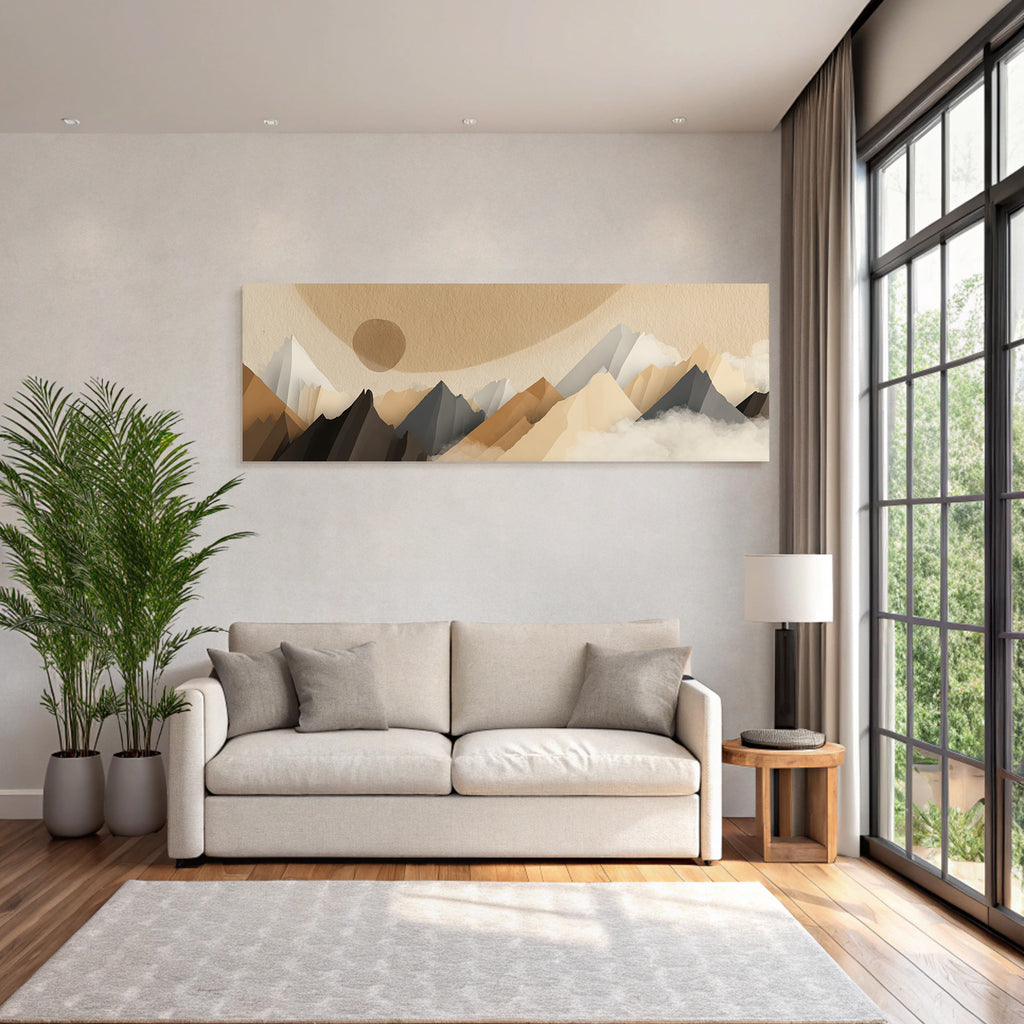 Berglandschaft Erdig Stilisiert Digitale Kunst