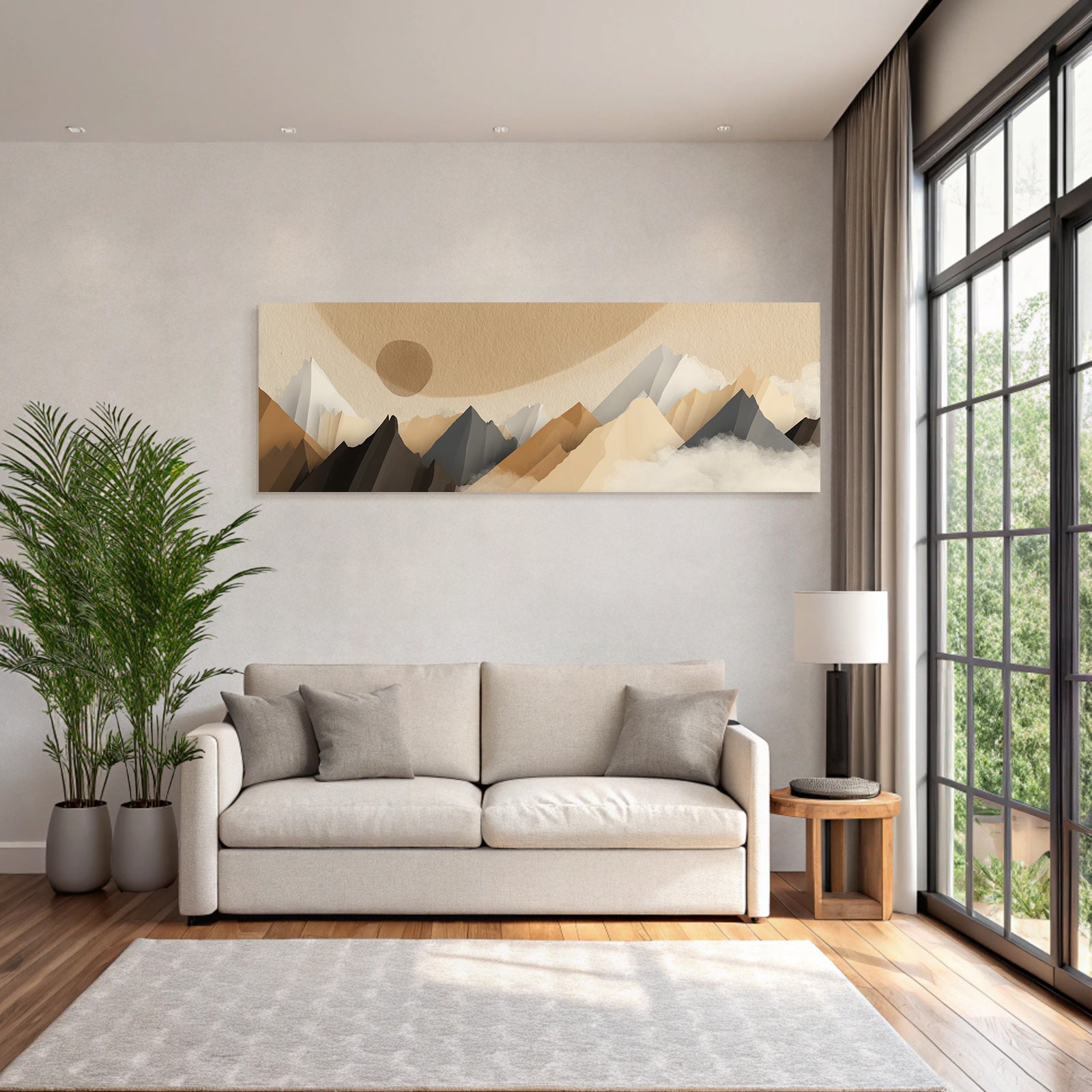 Berglandschaft Erdig Stilisiert Digitale Kunst