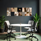 Kollage Aesthetische Elemente Deko Kerze Glas Neutrale Toene Modern Cozy