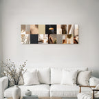 Kollage Aesthetische Elemente Deko Kerze Glas Neutrale Toene Modern Cozy