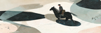 Person Auf Pferd In Abstrakter Landscape | Modern Basic | Einrichtungsstile