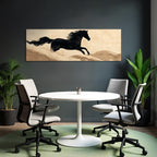 Pferd In Bewegung Kunstvolles Hintergrund Warme Tone