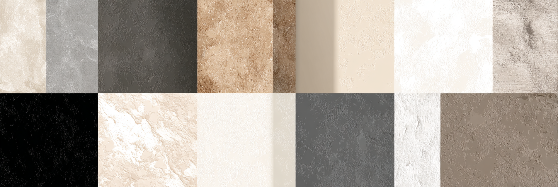 Texturierte Oberflaechen Farbmustertafel Neutraltoene | Modern Basic | Einrichtungsstile