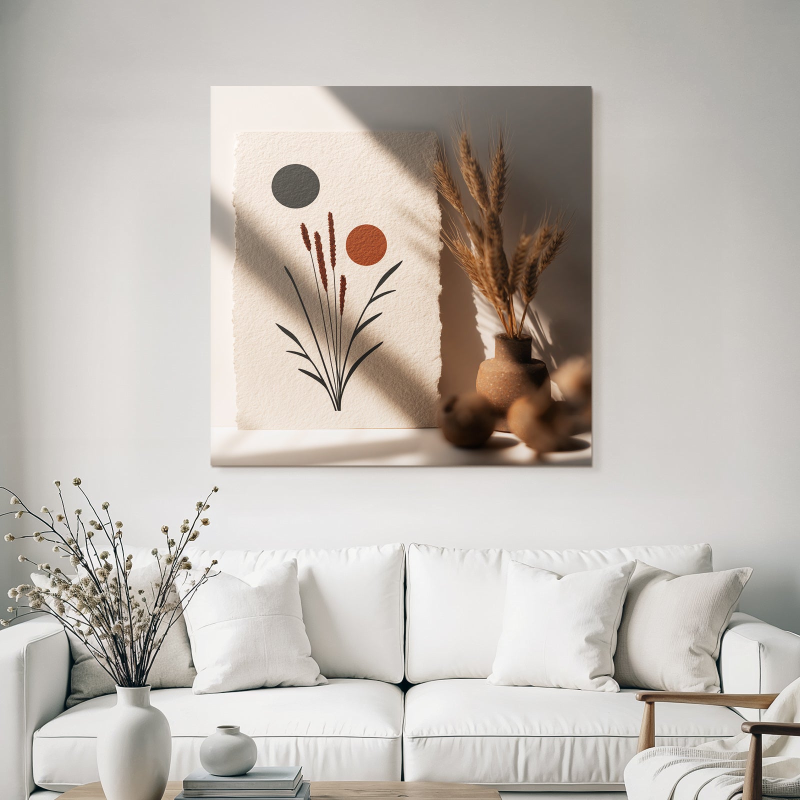 Abstrakte Blumen Designs Mit Geometrischen Formen Dunkle Warme Tonen