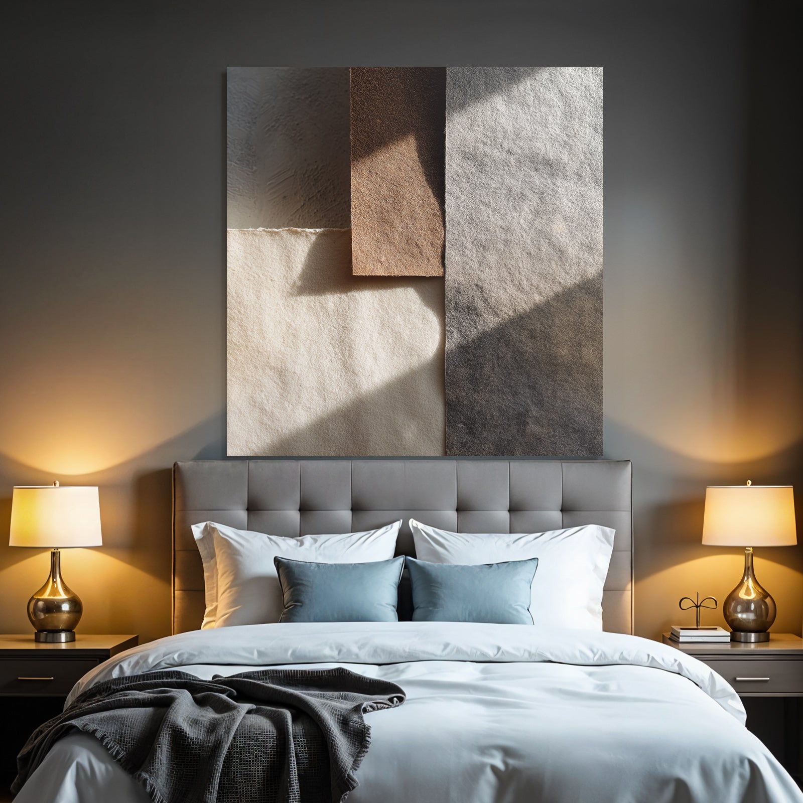 Papier Stoff Texturen Beige Braun Grau