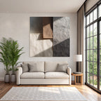 Papier Stoff Texturen Beige Braun Grau