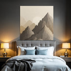 Sanfte Mountains Mit Sonne Wasserfarben Stilisiert