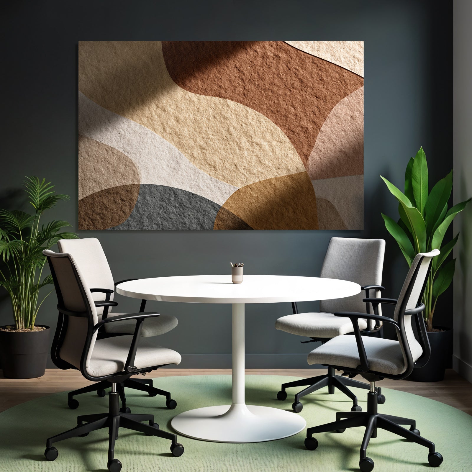 Abstract Design Organische Formen Erdtoene