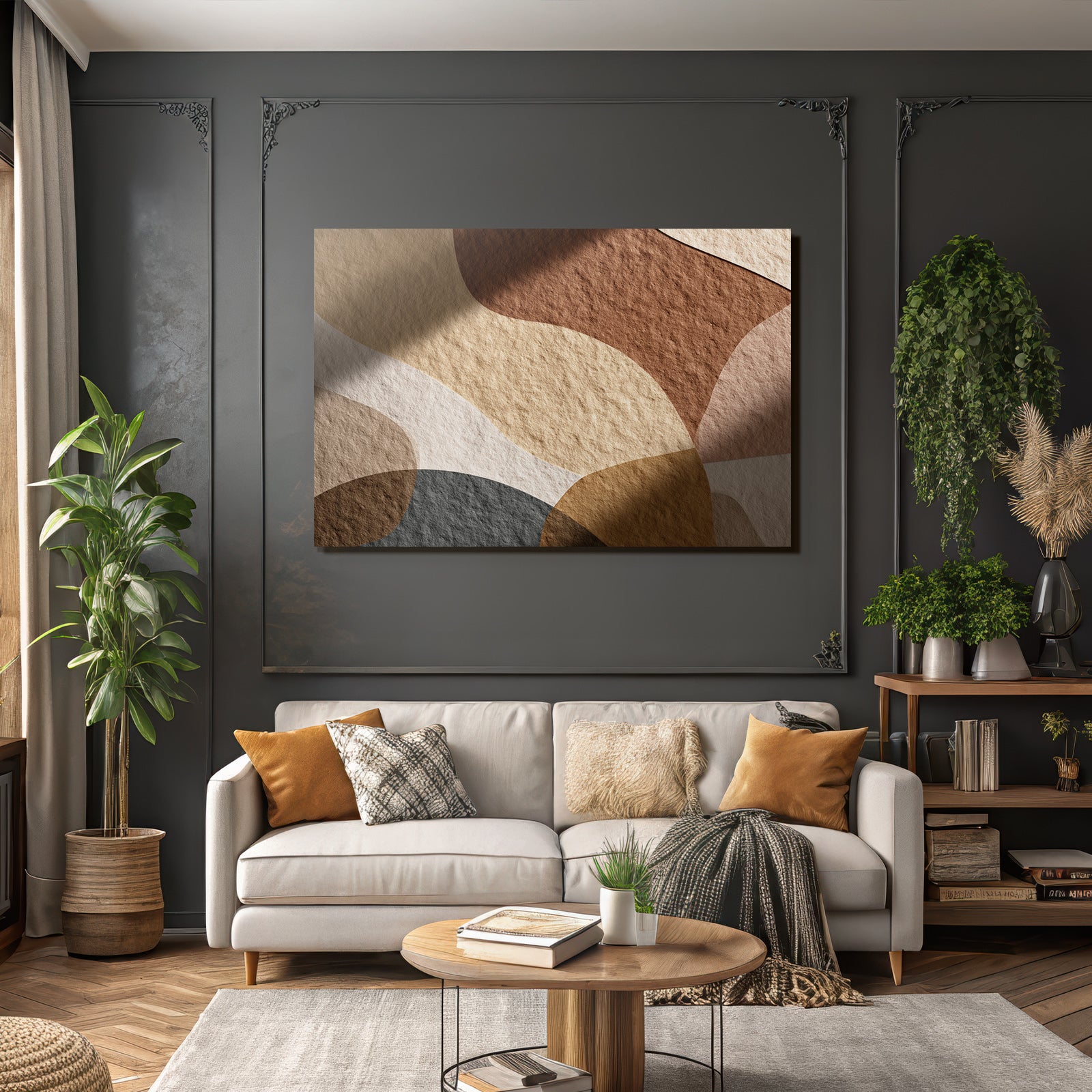Abstract Design Organische Formen Erdtoene