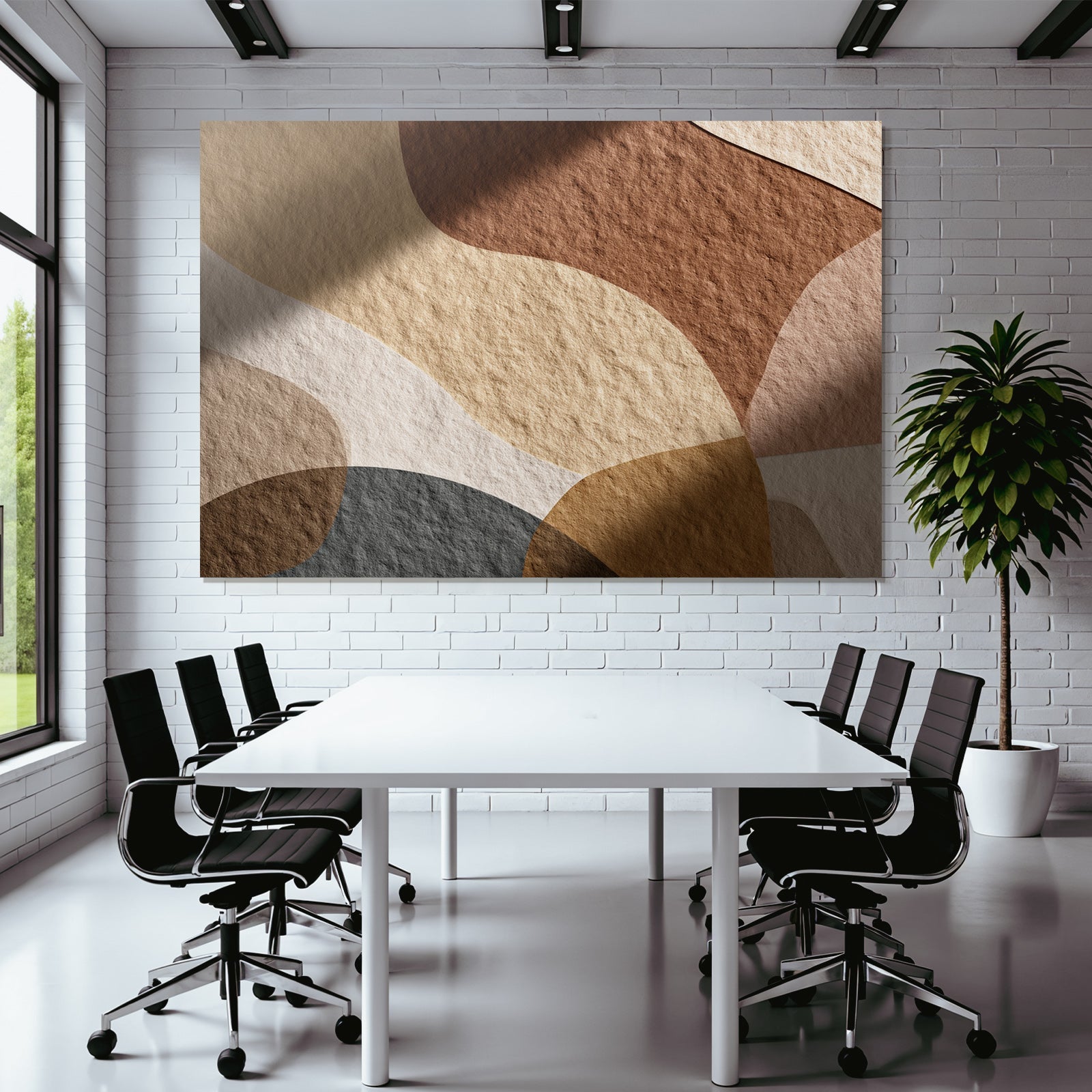 Abstract Design Organische Formen Erdtoene