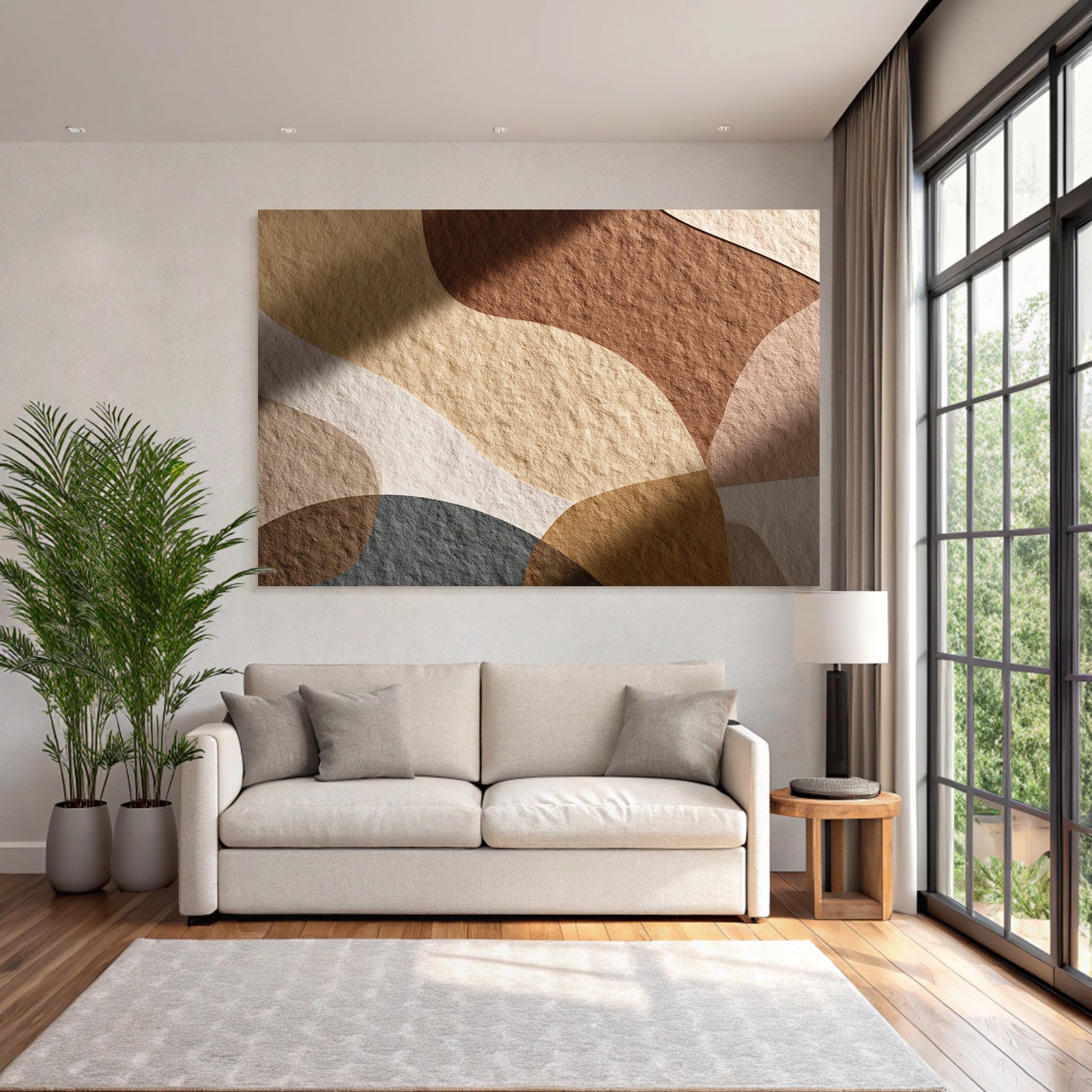 Abstract Design Organische Formen Erdtoene