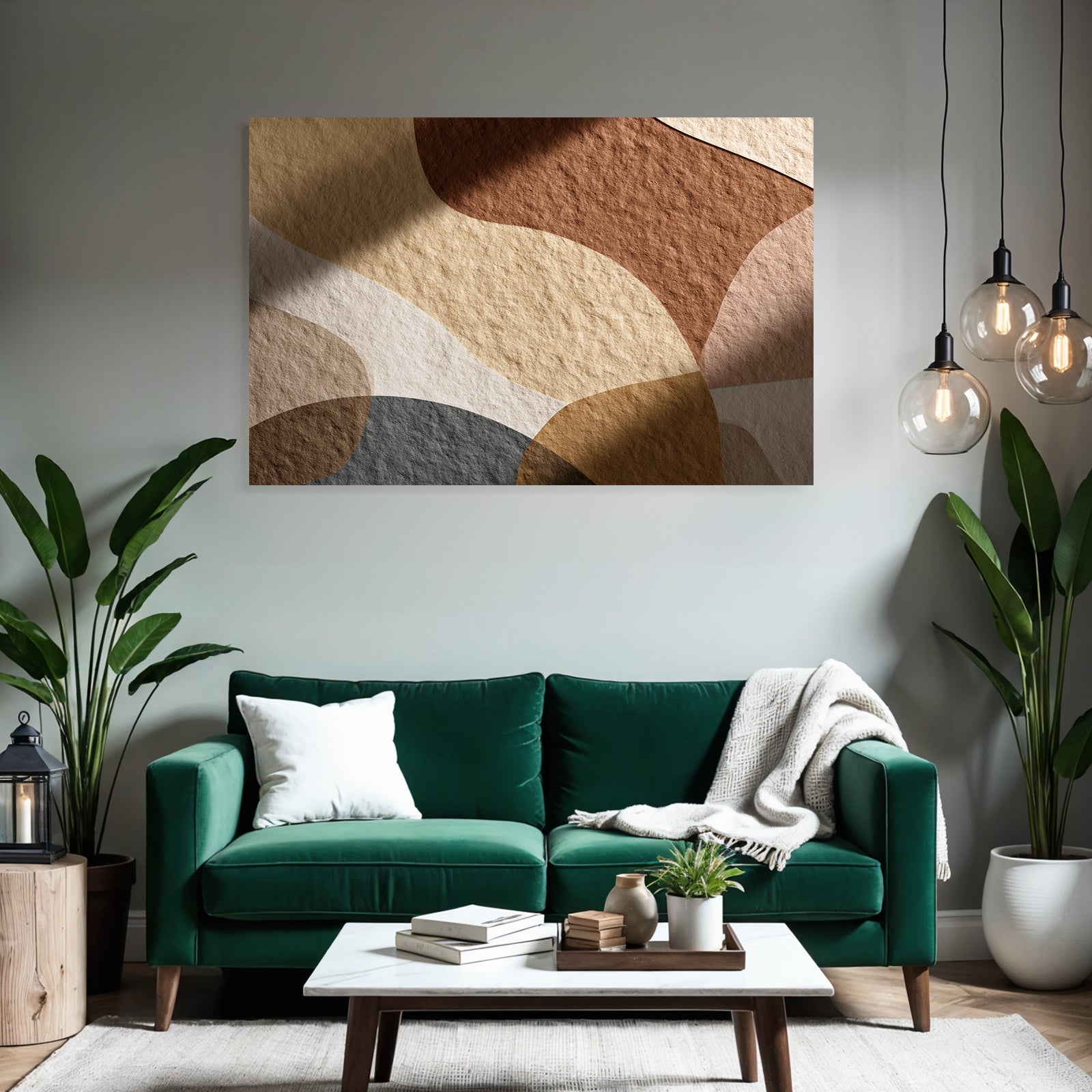Abstract Design Organische Formen Erdtoene