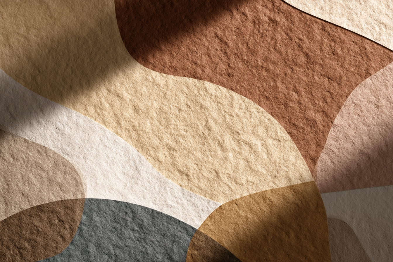 Abstract Design Organische Formen Erdtoene | Modern Basic | Einrichtungsstile
