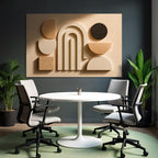 Abstracte Anordnung Geometrischer Formen Moderne Kunst