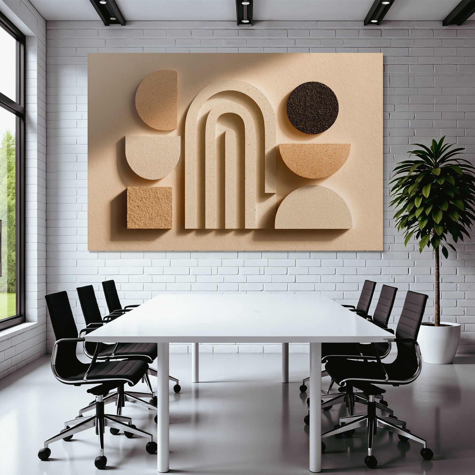 Abstracte Anordnung Geometrischer Formen Moderne Kunst