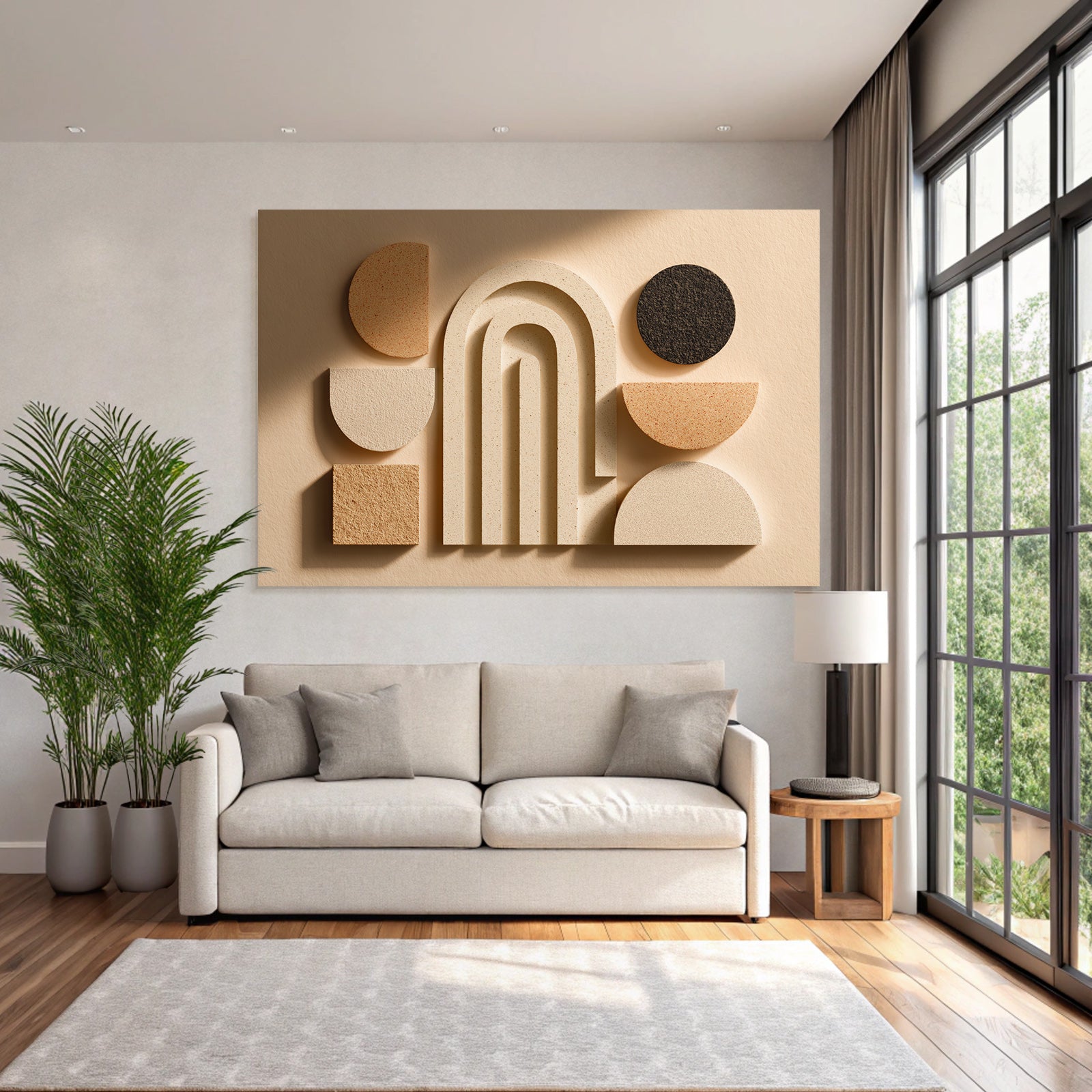 Abstracte Anordnung Geometrischer Formen Moderne Kunst