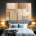 Abstracte Design Texturierte Quadrate Beige Creme Braun