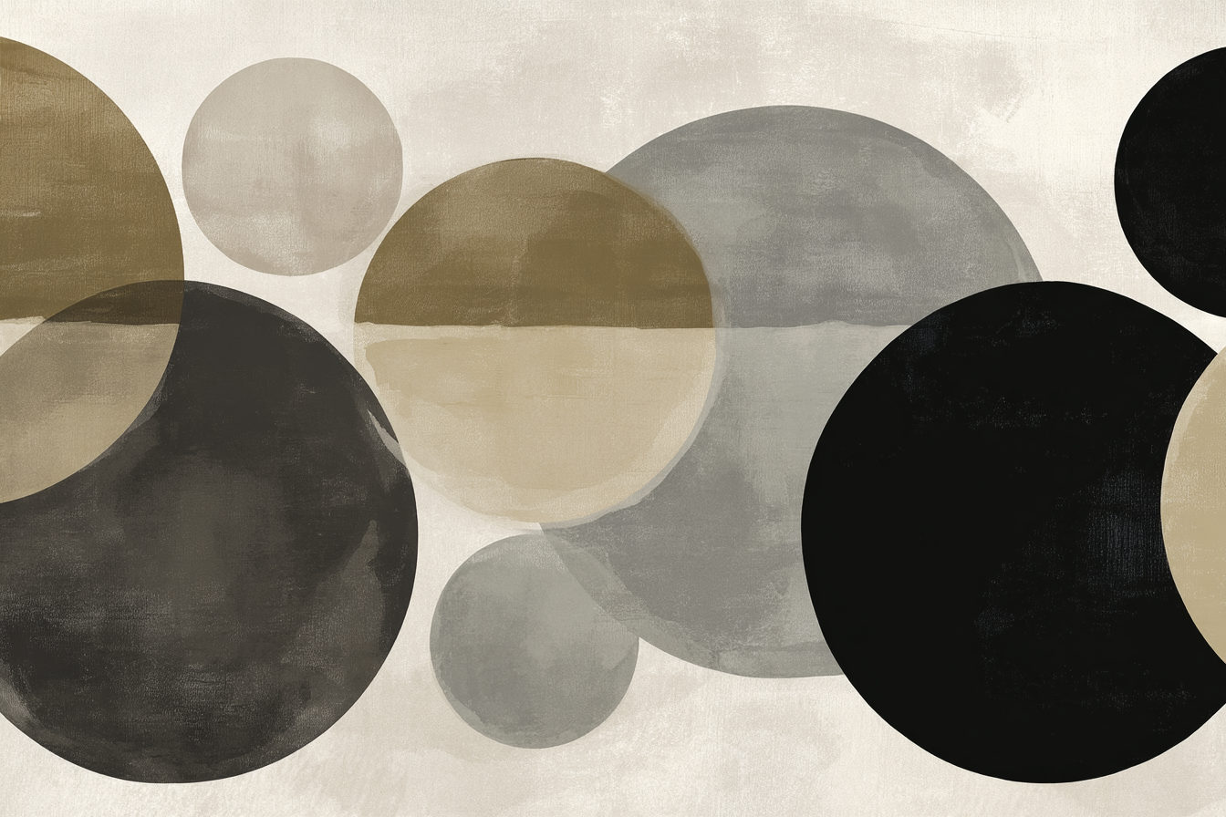 Abstracte Kreise Moderne Minimalistische Aesthetik | Modern Basic | Einrichtungsstile