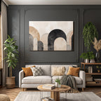 Abstrakte Geometrische Formen In Mutiertem Farbpalette