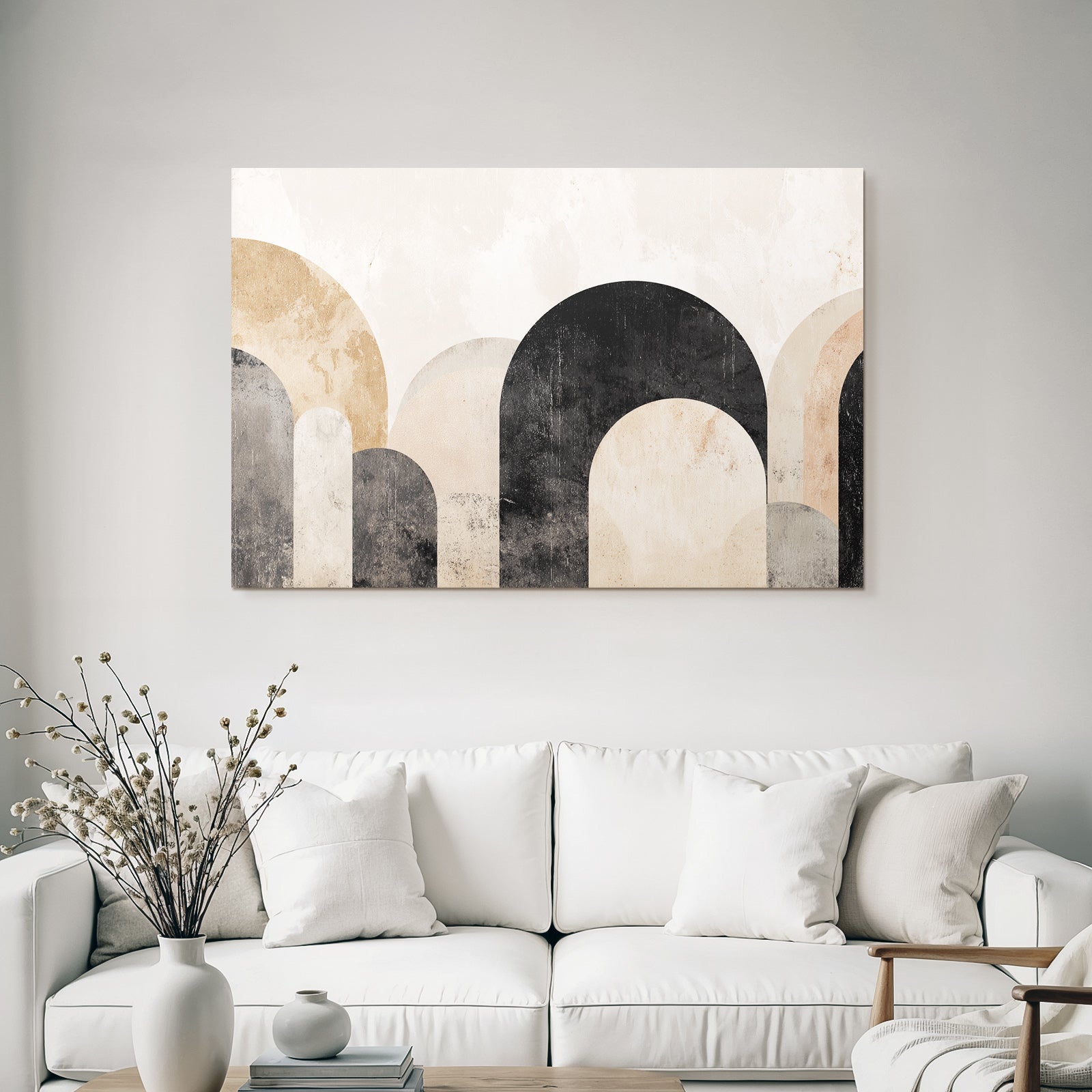Abstrakte Geometrische Formen In Mutiertem Farbpalette