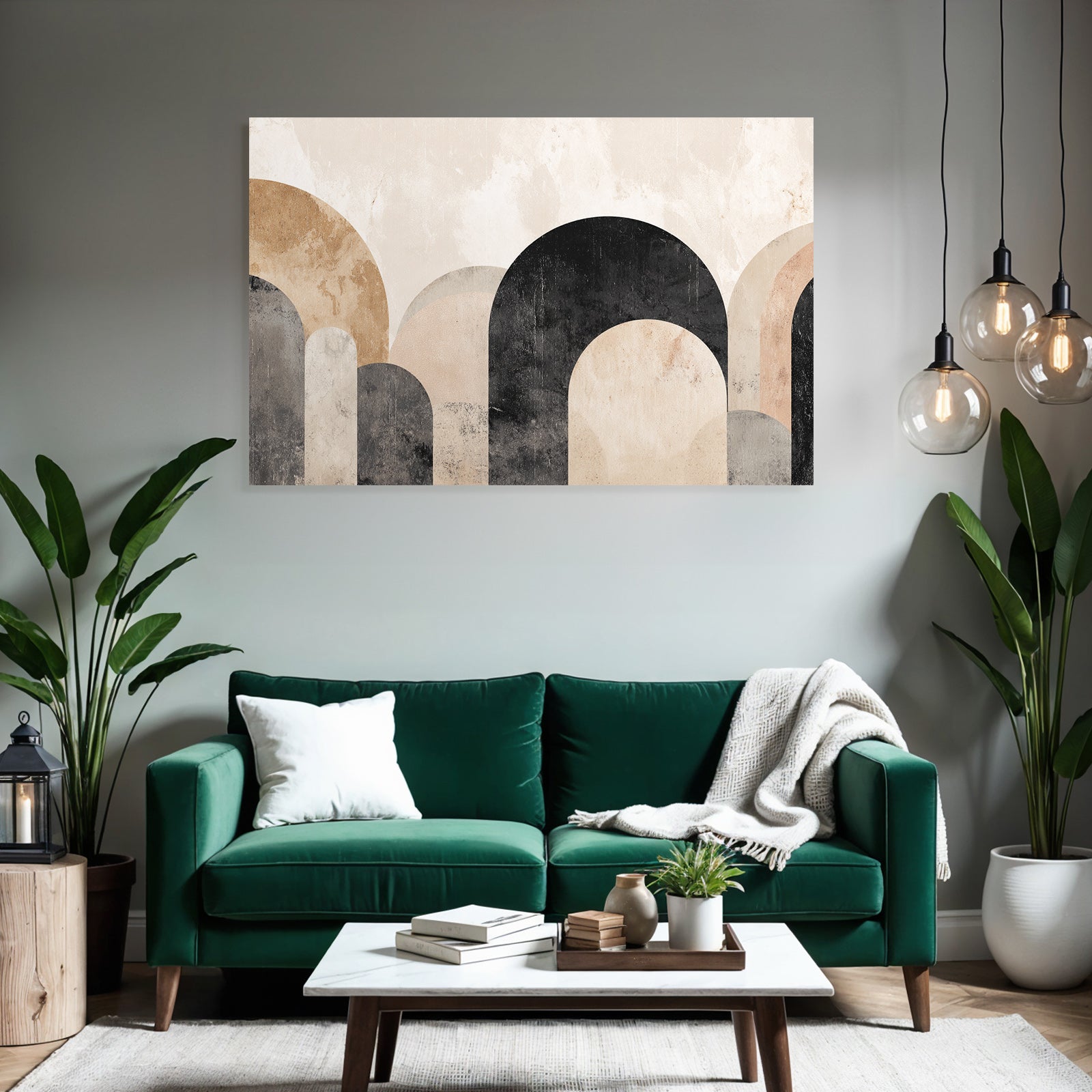 Abstrakte Geometrische Formen In Mutiertem Farbpalette